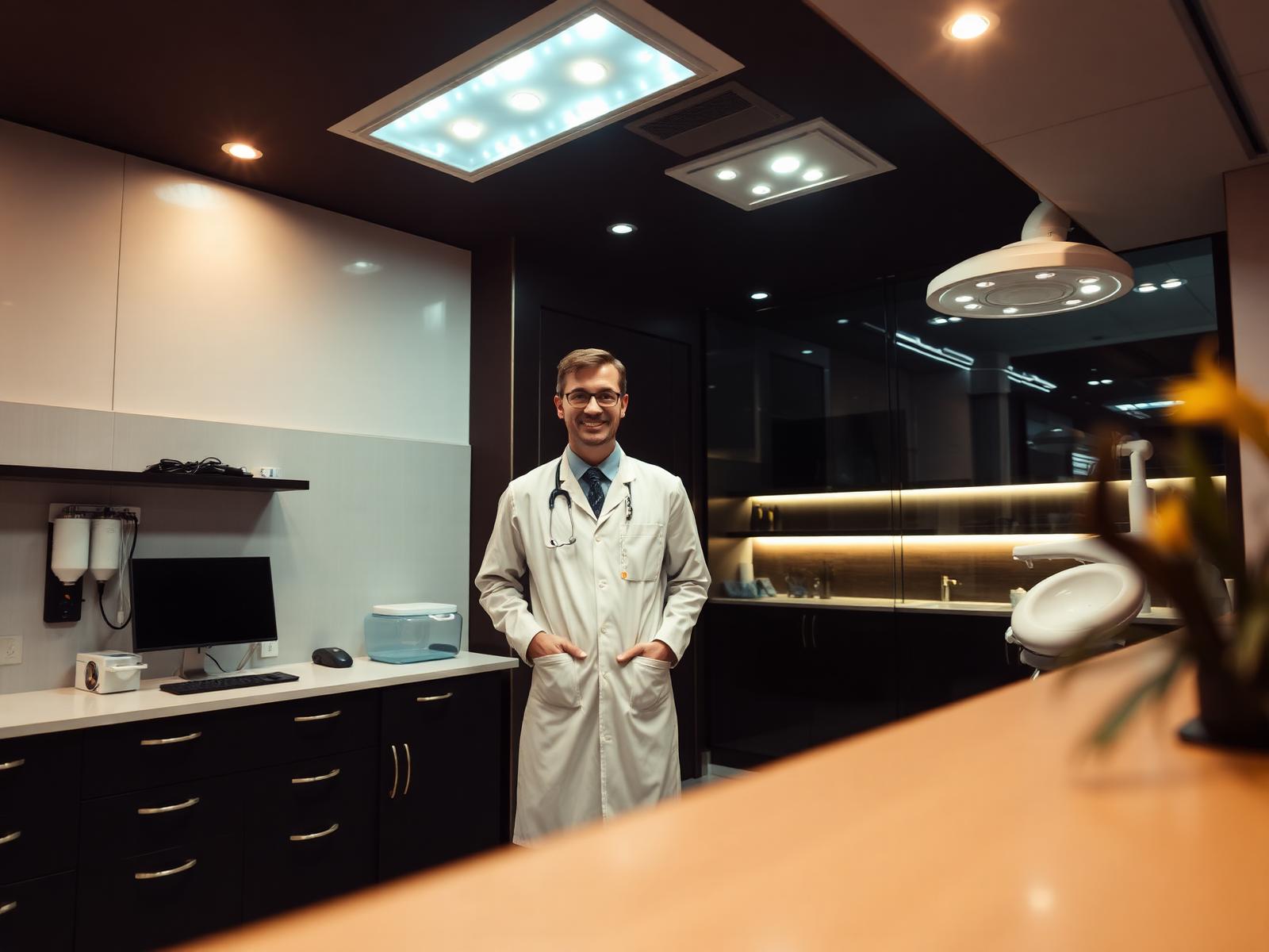 Modern dental clinic in Pakistan with dentist ready to receive patients